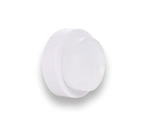 EVI Herrajes | Butée de porte adhésive pour mur | 24 x 14 mm | Acier inoxydable Laqué blanc | Adhésif et/ou Vis inclus | Mod. 04020524TPMBL