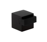 EVI Herrajes | Butée de porte au sol - Design carré | 20 x 20 mm | Acier - laqué noir | Fixation adhésive | I-197/20