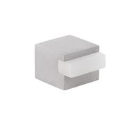 EVI Herrajes | Butée de porte au sol - Design carré | 25 x 20 mm | Acier inoxydable - Caoutchouc blanc | Fixation adhésive | I-197/25