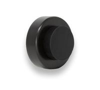 EVI Herrajes | Butée De Porte para InstalLaiton Murale | 35 x 18 mm | Acier inoxydable Laqué Noir | Caoutchouc Noir | Amortisseur antichocs | Pour Les PoignéEs | 2 modes d’instalLaiton | I-254/35-NG