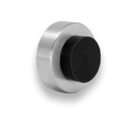 EVI Herrajes| Butée De Porte para Installation Murale| 35 x 18 mm| Acier Inoxydabl| Caoutchouc Noir| Amortisseur antichocs| Pour Les PoignéEs| 2 modes d’Installation | I-254/35-AM