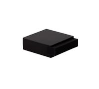 EVI Herrajes | Butée pour porte au sol - Design carré | 35 x 14 mm | Acier - Laqué noir | Montage adhésif | I-197/14