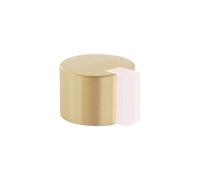 EVI Herrajes | Butoir de Porte Adhésif au Sol | Ø28 x 20 mm | Laiton avec Caoutchouc de protection pour Intérieur et Extérieur | Protecteur de Porte | 04019328BLMT