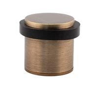 EVI Herrajes | Butoir de porte en laiton | Ø28x30mm | Finition Cuir Vieilli | Installation par vis | Mod. 202CU