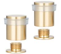 EVI Herrajes | Lot de 2 Butées de Porte en Laiton | Ø20x25mm | Finition Mate - Caoutchouc Transparent | Installation par vis | Mod. 180TMT