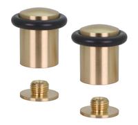 EVI Herrajes | Lot de 2 Butoirs de Porte en Laiton | Ø24x35mm | Finition Mate | Installation par vis | Mod. 10824X35MT