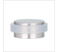 EVI Herrajes| Mini Butée De Porte AdhéSive | Ø24x12mm | Acier inoxydable Finition Mate - Caoutchouc Blanc | Forte AdhéSion | 100% fonctionnel | Mod. I-163x12