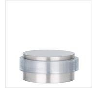 EVI Herrajes | Mini Butée De Porte Adhésive | 28 x 12 mm | Caoutchouc Transparent En Silicone Naturel | Acier inoxydable Finition Mate | Forte AdhéSion | 100% fonctionnel | Mod. I-163x12-T