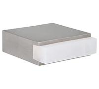 EVI Herrajes | Mini Butée De Porte Adhésive | 35 x 14 mm | Caoutchouc Blanc | Carré | Acier Inoxydabl | Forte AdhéSion | 100% fonctionnel | Mod. 197/25x14-BAM