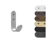 EVI Herrajes | Porte-serviette à crochet | Patère murale en Acier Inoxydable | À visser | Pour suspendre vêtements, serviettes ou accessoires | Mod. 183CTAM