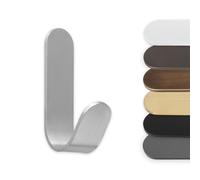 EVI Herrajes | Porte-serviette à crochet | Patère murale en Acier Inoxydable | Adhésive | Pour suspendre vêtements, serviettes ou accessoires | Mod. 173ADAM