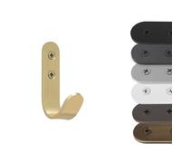 EVI Herrajes | Porte-serviette à crochet | Patère murale en Laiton | À visser | Pour suspendre vêtements, serviettes ou accessoires | Mod. 183CTLMT