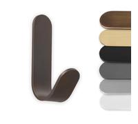 EVI Herrajes | Porte-serviette à crochet | Patère murale en Laiton | Finition Rustique | Adhésive | Pour suspendre vêtements, serviettes ou accessoires | Mod. 173ADLRU