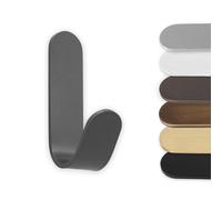 EVI Herrajes | Porte-serviette à crochet | Patère murale Gris Anthracite | Acier Inoxydable | Adhésive | Pour suspendre vêtements, serviettes ou accessoires | Mod. 173ADGR