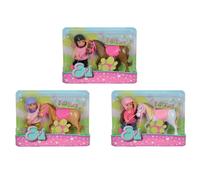 Smoby Simba - 105737464 - Evi Love - Poupée Enfant -Pony - 3 Couleurs - Coloris Aléatoire