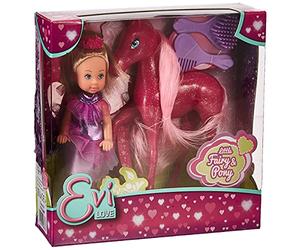 Evi Love - Little Fairy & Pony - Fée Evi et Son Destrier - Poney + Mini Poupée - Modèle Aléatoire