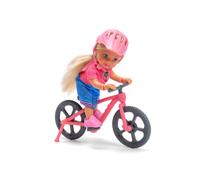 Simba Poupée Evi Love Mountain Bike - avec vélo et casque, accessoires, 12 cm, à partir de 3 ans