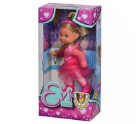 Simba Poupée Evi Love Ice Skating 105733645 - patineuse rose avec patins, médaille, bandeau, 12 cm