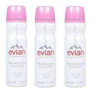 Évian ® 3 x 50 ml d'eau naturelle minerale brumisateur facial erfrischungsspray eau spray pour les petits gesichtserfrischung ponctuellement aide, le maquillage s'installer dans un sac à main