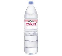 Evian 6 bouteilles d'eau minérale en PET de 1,5 l.