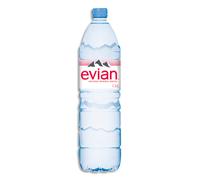 EVIAN Bouteille plastique d'eau d'1,5 litre minérale plate