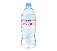 Lot de 12 - EVIAN Bouteille plastique d'eau d'1 litre minérale plate