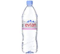 Lot de 12 - EVIAN Bouteille plastique d'eau d'1 litre minérale plate