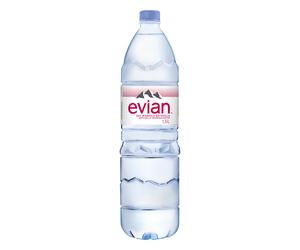 Evian Eau minérale plate - Eau plate - Lot 6 bouteilles 1,5 L