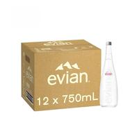 evian Lot de 12 verres à eau minérale naturelle 750 ml