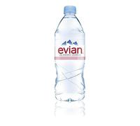 Evian Natural Spring Water 1 Liter Bottle (Pack of 6) by Evian