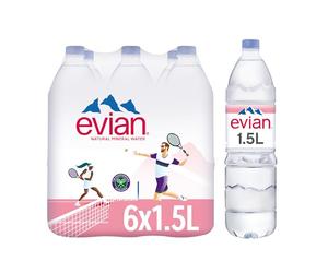 Evian Still Natural Eau minérale 1,5 L (lot de 6)