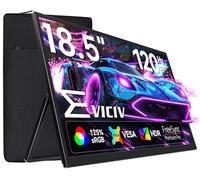 EVICIV Écran Portable 18,5 Pouces 120Hz avec VESA & béquille, 125% sRGB 1080P 2000:1 FHD FreeSync IPS Grand Jeux Moniteur d'ordinateur avec USB C Mini HDMI pour Laptop/PC/Phone/Console de Jeu