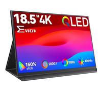 EVICIV Ecran Portable 4K 18,5 Pouces QLED 150% sRGB 10Bits 2000:1 | Moniteur Mobile avec VES, UHD 3840*2160 Ultra Fin Écran avec Mini HDMI USB C pour Ordinateur Portable/PC/Téléphone