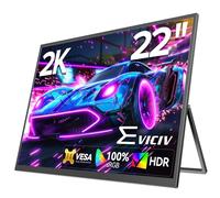 EVICIV Écran Portable QLED 22 Pouces 2K avec VESA & béquille, 100% sRGB QHD 2560 * 1440 1500:1 HDR IPS Grand Jeux Moniteur d'ordinateur avec USB C Mini HDMI pour Laptop PC Xbo P-S4/5