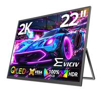 EVICIV Écran Portable QLED 22 Pouces 2K avec VESA & béquille, 100% sRGB QHD 2560 * 1440 1500:1 HDR IPS Grand Jeux Moniteur d'ordinateur avec USB C Mini HDMI pour Laptop PC Xbo P-S4/5