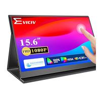 EVICIV Écran Tactile Portable 15,6 Pouces Moniteur 1080P 1500:1 FHD IPS de Jeu Eye Care avec HDMI/USB-C pour Laptop/PC/Phone/Console de Jeu, VESA Mountable