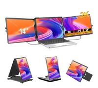 EVICIV Moniteur Portable 14" 2K Extension d'écran pour Ordinateur Portable 2240 * 1400 Triple Écran Portable, Plug & Play Extension de Moniteur, pour 13.3''-17''