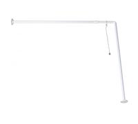 EVIDECO 2106100 Tringle à Rideau de Bain d'angle réglable en Forme de L 80 x 94 à 180 cm Finition Blanche 71 x 1 x 1 cm