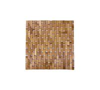 Evideco 7408195 Tapis de Porte de Douche Enroulable à Lattes en Bambou, antidérapant, Naturel, 45,7 x 45,7 cm, 45,7 x 45,7 cm, Marron