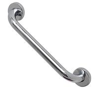 EVIDECO Barre d'appui droite en acier inoxydable pour baignoire et douche - Bride de montage dissimulée - 1 diamètre - Longueur : chrome - 30 cm (L) x 2,5 cm (l) x 6,3 cm (H)