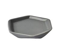 EVIDECO Collection Diamond Porte-Savon de Bain en grès Gris 12,2 x 10,2 x 0,4 cm