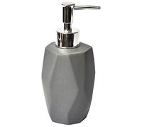 EVIDECO Diamond Collection Ensemble d'accessoires de salle de bain 5 pièces Gris - Gobelet, porte-brosse à dents, distributeur de savon, porte-savon et brosse WC, Distributeur de savon, TUMBLER