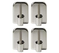 EVIDECO Lot de 4 Crochets Auto-adhésifs pour Tringle de Cuisine Argenté 3 L x 0,11 l x 0,8 p