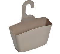 EVIDECO Panier de Douche Mural en Plastique Taupe 25,4 x 23,9 x 8,5 cm