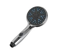 EVIDECO Pommeau de douche à 3 jets avec interrupteur d'économie d'eau, argenté, 1,6 x 4 x 8,8 cm