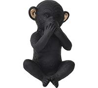 EVIDECO Wise Monkey Speak-No Evil Modèle en résine Noir/doré