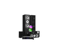 Evidence Acoustics Home-Cinéma HiFi 5 Enceintes 850W - Amplificateur Karaoke 5.1 / USB SD Bluetooth Radio, 2 Boules Disco LED