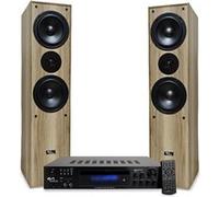 Evidence Acoustics Pack Hi-Fi Home-Cinéma Enceintes Colonne 7360 Bluetooth USB Chêne Clair