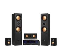 Evidence Acoustics Pack Home Cinéma 5.1 Bluetooth Colonnes Ampli USB Karaoké Noir