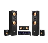 Evidence Acoustics Pack Home Cinéma 5.1 Bluetooth Colonnes Ampli USB Karaoké Noir